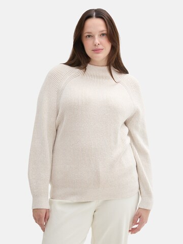 Tom Tailor Women + Trui in Beige: voorkant