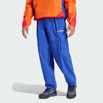 Loosefit Pantalon outdoor 'Xploric' ADIDAS TERREX en bleu : devant
