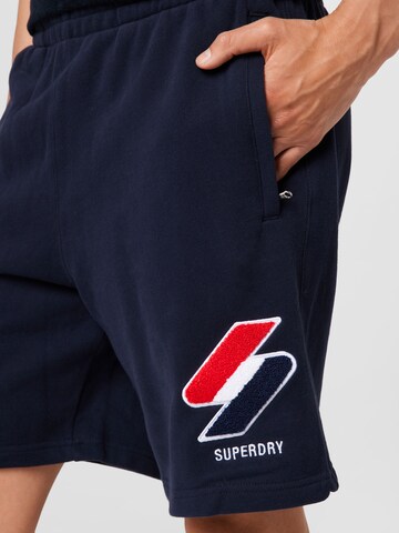 Superdry Normální Kalhoty – modrá