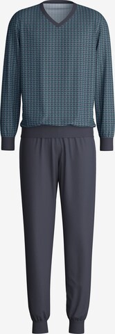 CALIDA Long Pajamas 'Cotton Special' in Black: front