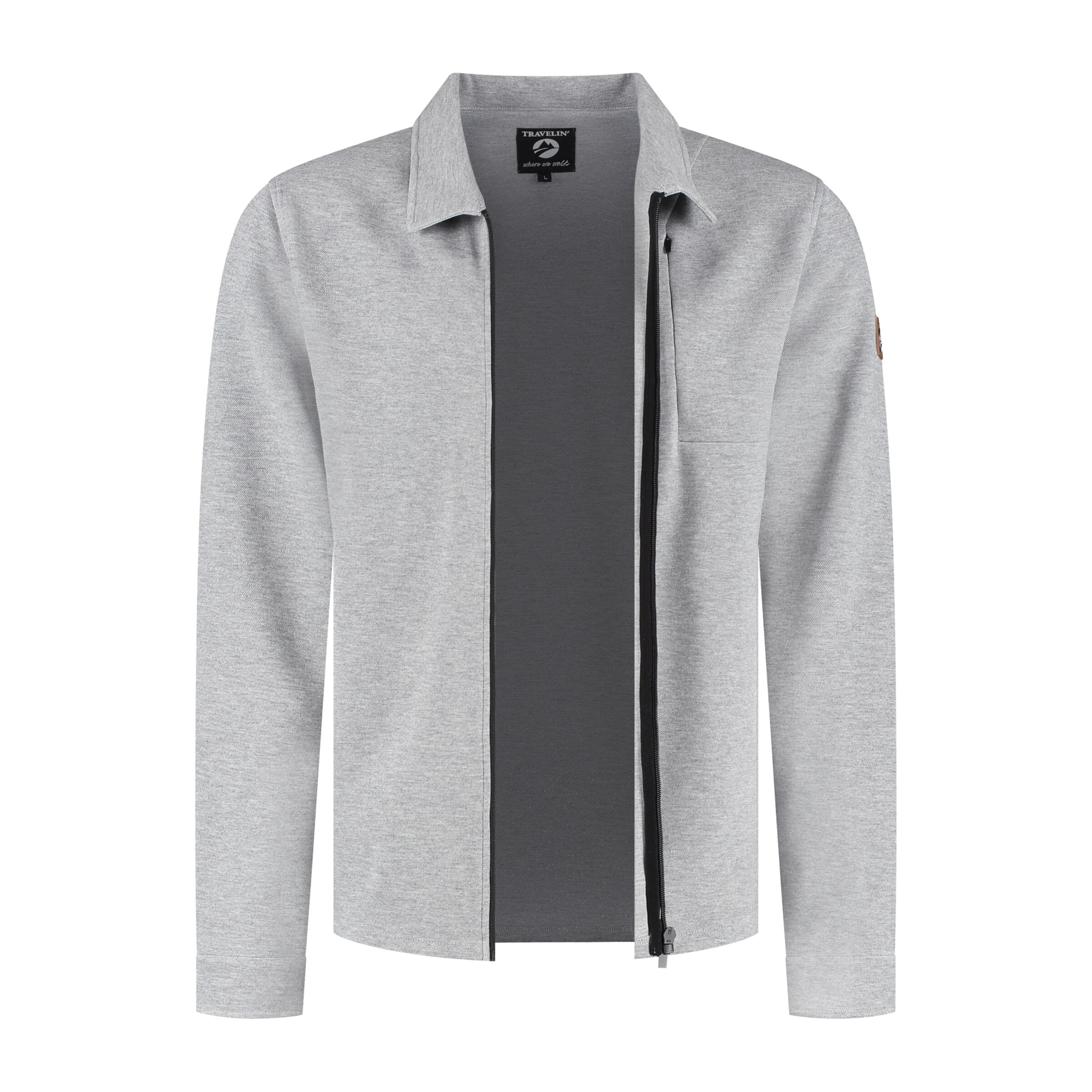 Travelin Fleece jacket 'Njord' in Grey