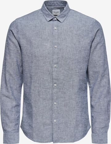 Only & Sons Button Up Shirt 'Caiden' in Blue: front