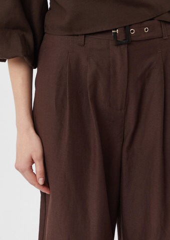 Wide Leg Pantalon à pince 'Сomma x Füsun Lindner' COMMA en marron