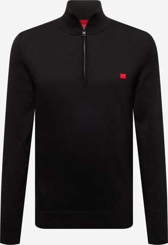 HUGO - Pullover 'San Quintus' em preto: frente