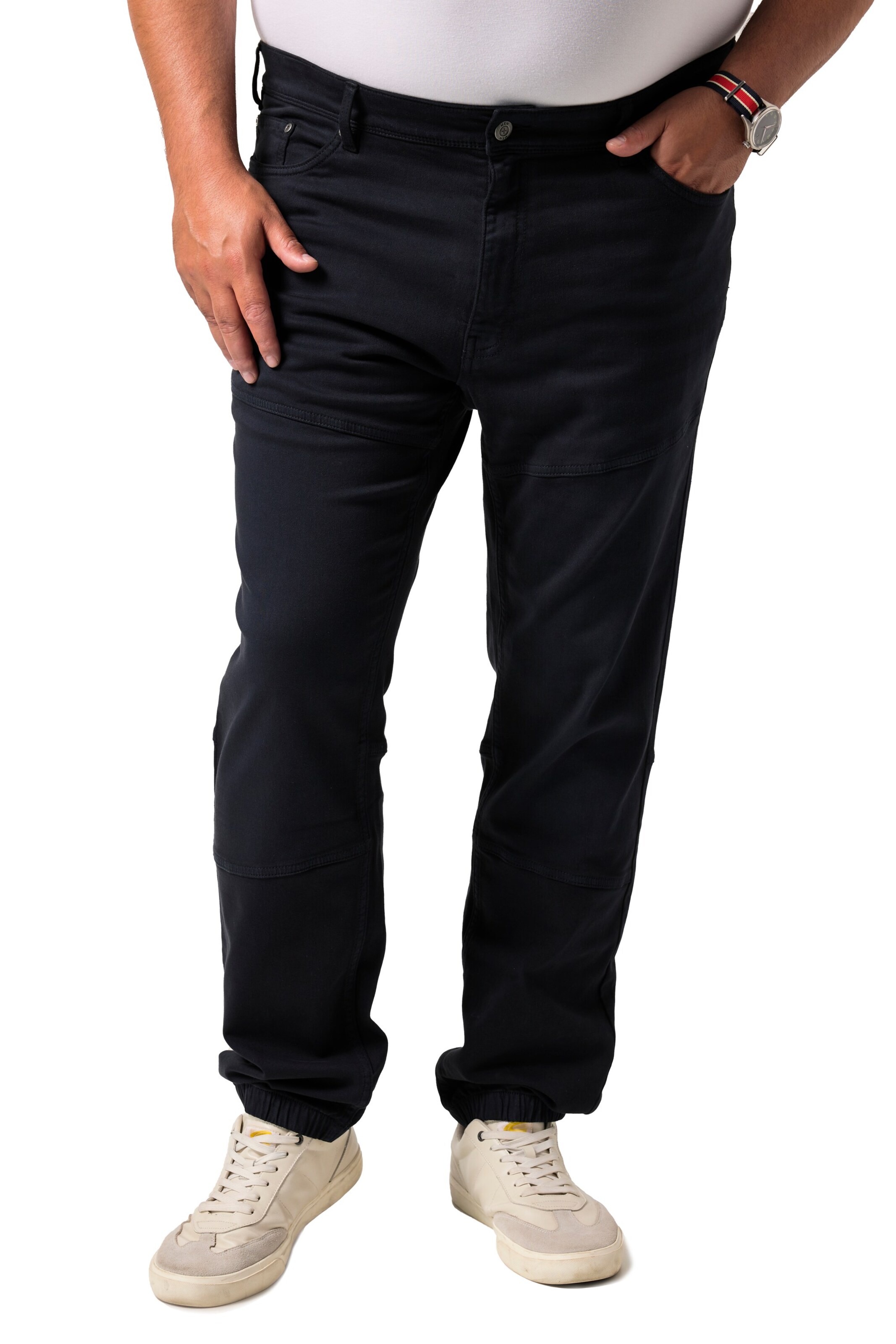 Men Plus Loosefit Hose in Blau: Vorderseite