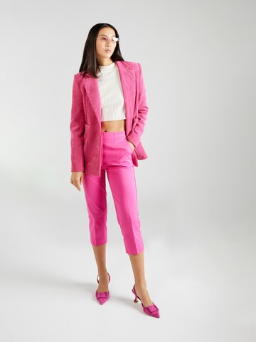 Marks & Spencer - Regular Calças com vincos 'Mia' em rosa