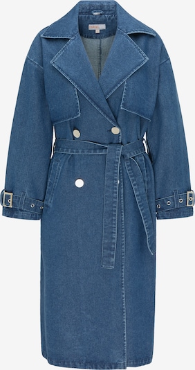 myMo NOW Manteau mi-saison en bleu denim, Vue avec produit