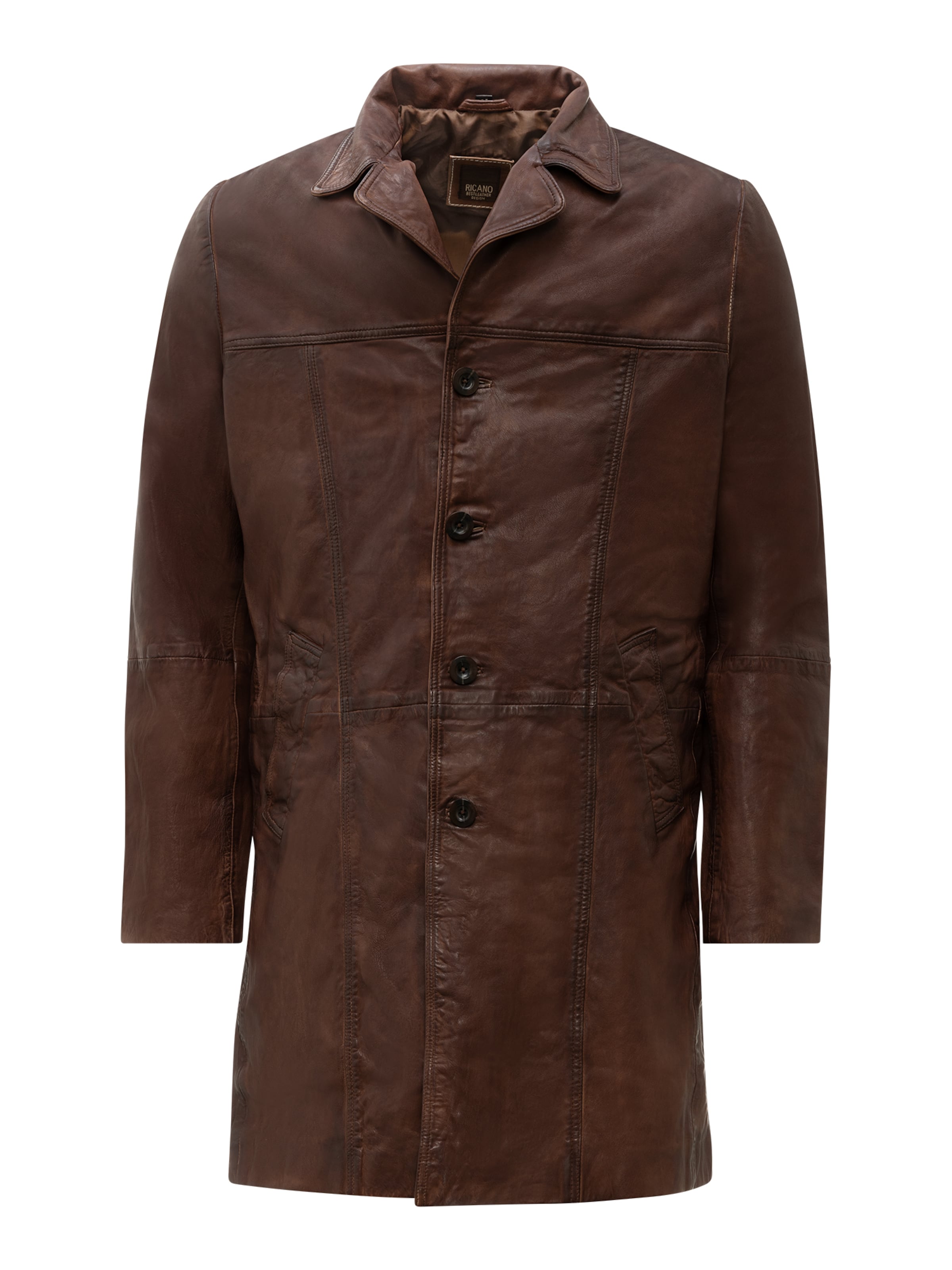 RICANO - Abrigo de entretiempo 'Safari' en marrón: frente