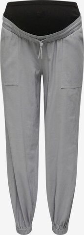 Effilé Pantalon Only Maternity en gris : devant