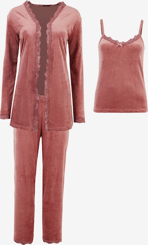 LELA Pyjama in Roze: voorkant