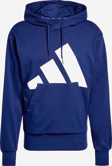 XS dydžio Sportinio tipo megztinis 'Essentials' iš ADIDAS SPORTSWEAR, spalva – tamsiai mėlyna / balta, Prekių apžvalga