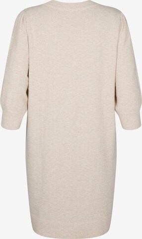 Zizzi Knitted dress 'CASUNNY' in Beige