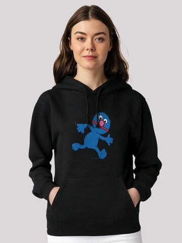F4NT4STIC Sweatshirt 'Sesamstraße Grobie Running' in Schwarz: Vorderseite