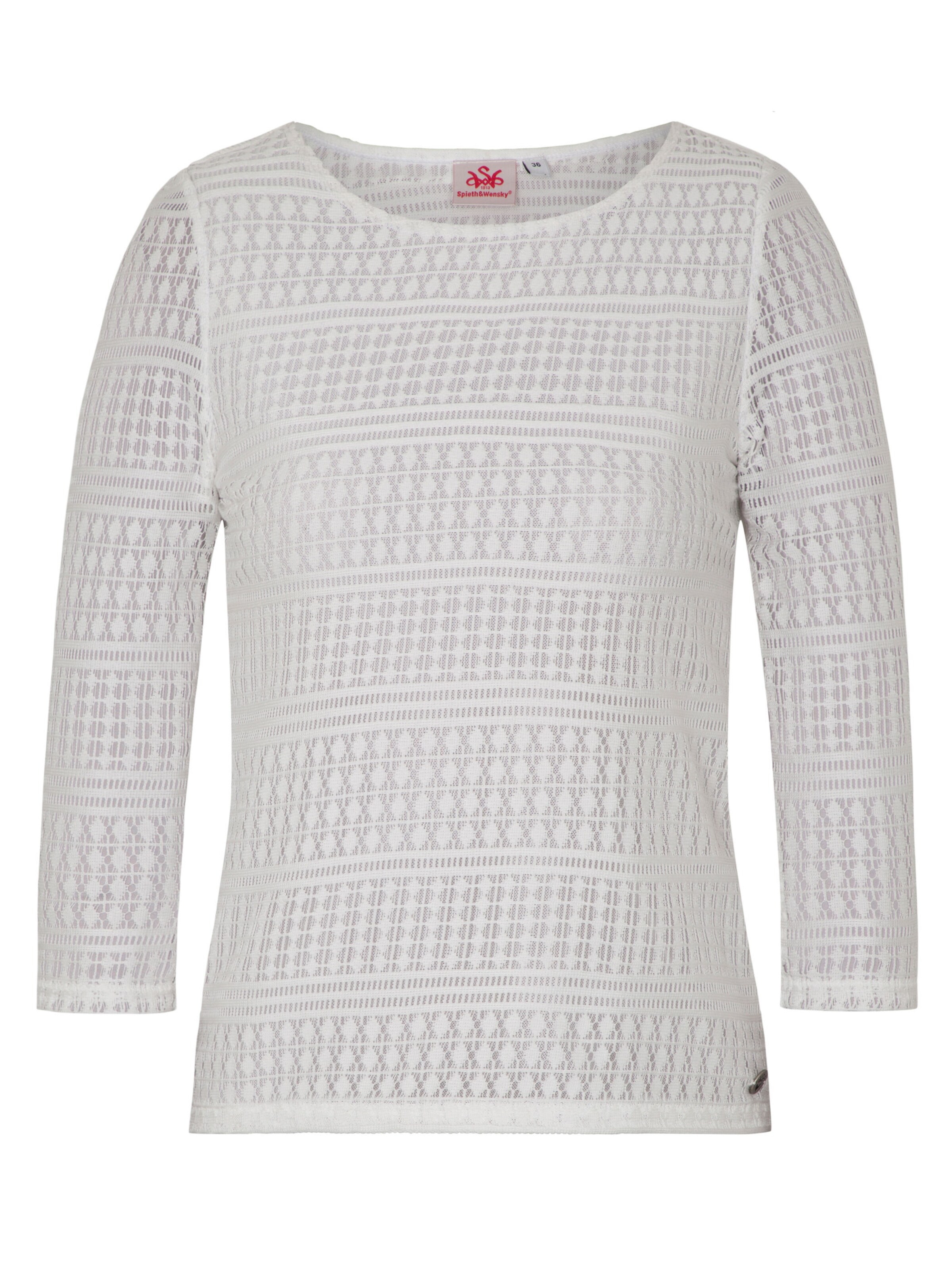 SPIETH & WENSKY Trachtenbluse 'Edmea' in Weiß: Vorderseite