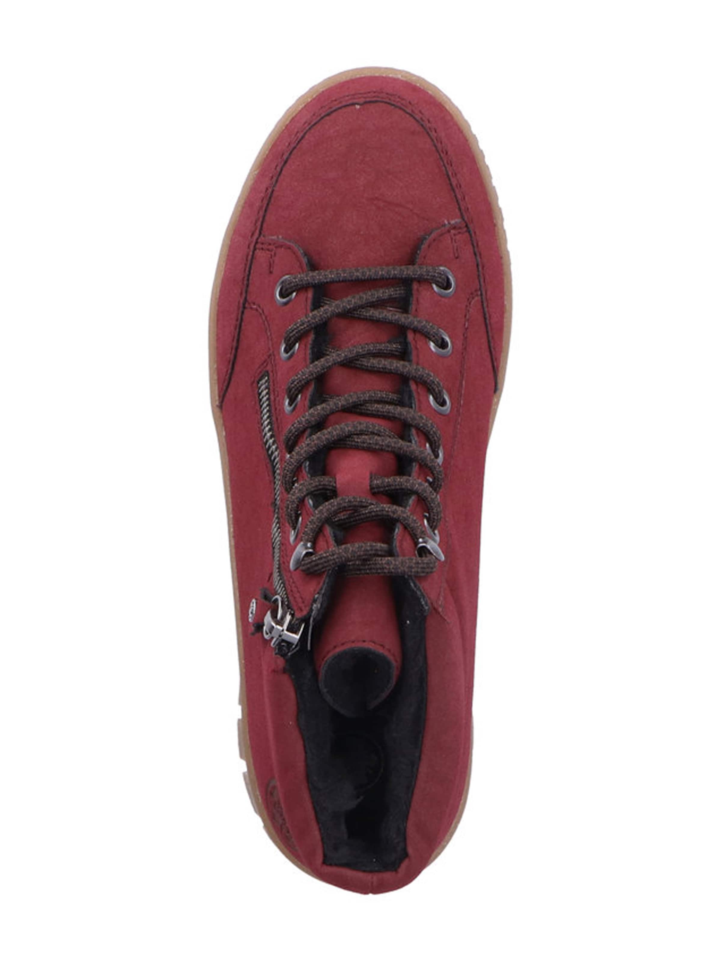 Rieker Šněrovací kozačky – červená