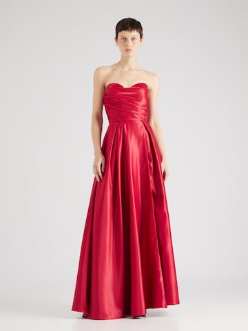 Robe de soirée Laona en rouge : devant