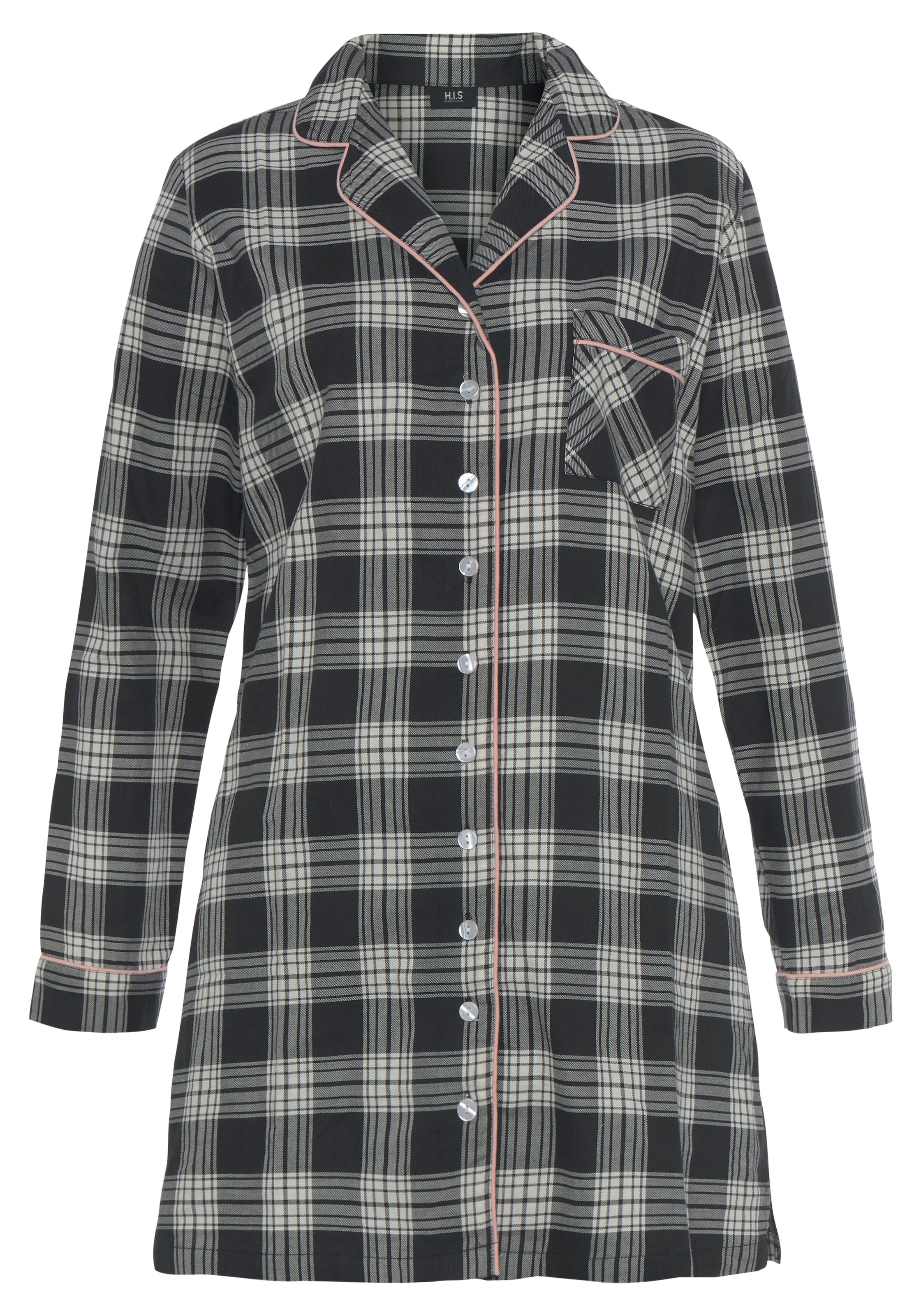 H.I.S Nachthemd in Grau: Vorderseite