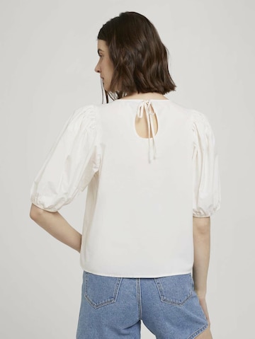 TOM TAILOR DENIM Blouse in Wit