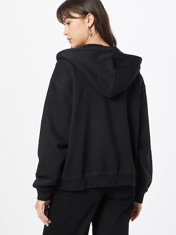 WEEKDAY Zip-Up Hoodie in Black