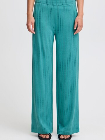 Wide leg Pantaloni 'IHRUTI' di ICHI in verde: frontale