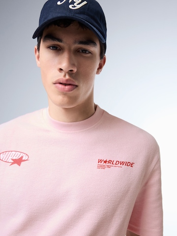 Bershka Тениска в розово
