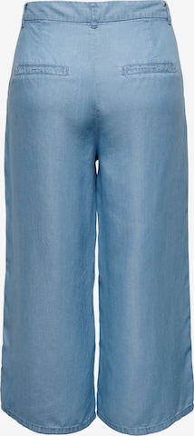 JDY Wide leg Bandplooi jeans 'ZELDA' in Blauw
