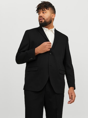 Jack & Jones Plus Regular Fit Sakko 'Franco' in Schwarz: predná strana