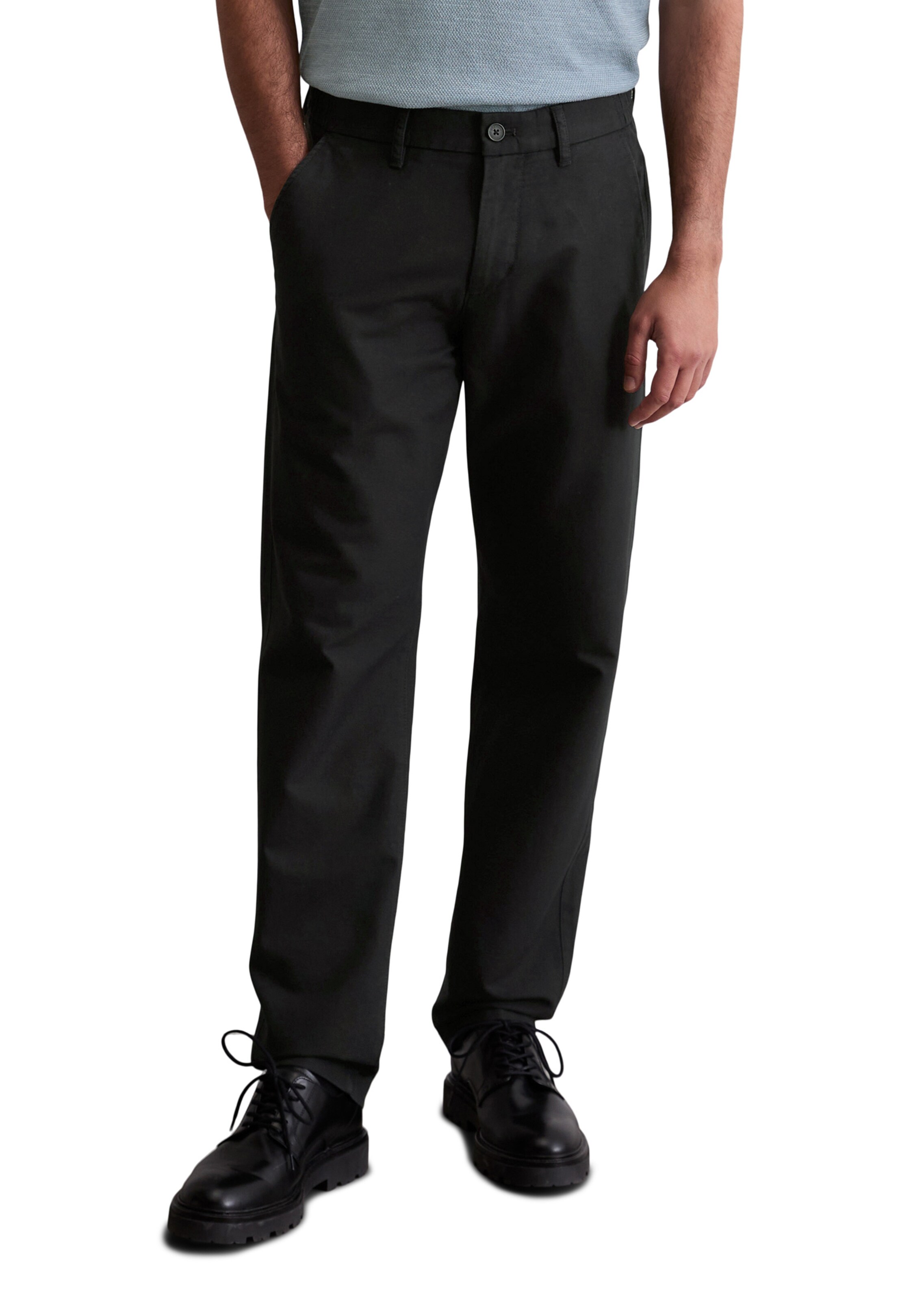 Marc O'Polo Slimfit Chinohose in Schwarz: Vorderseite