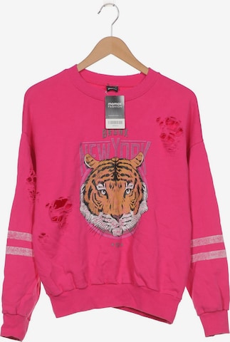 Gina Tricot Sweatshirt & Zip-Up Hoodie in XS in Pink: front