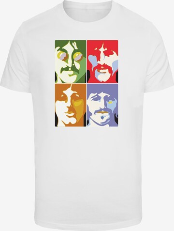 Merchcode Shirt 'Beatles -  Color Heads' in White: front
