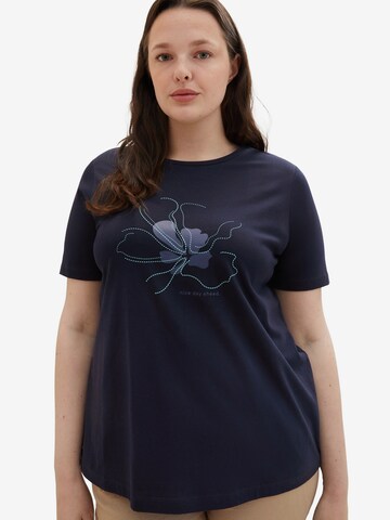 T-shirt Tom Tailor Women + en bleu : devant