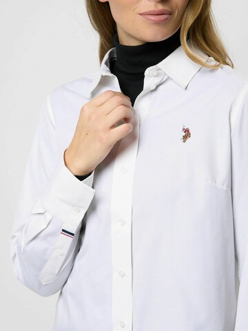T-shirt ' USPA ' U.S. POLO ASSN. en blanc