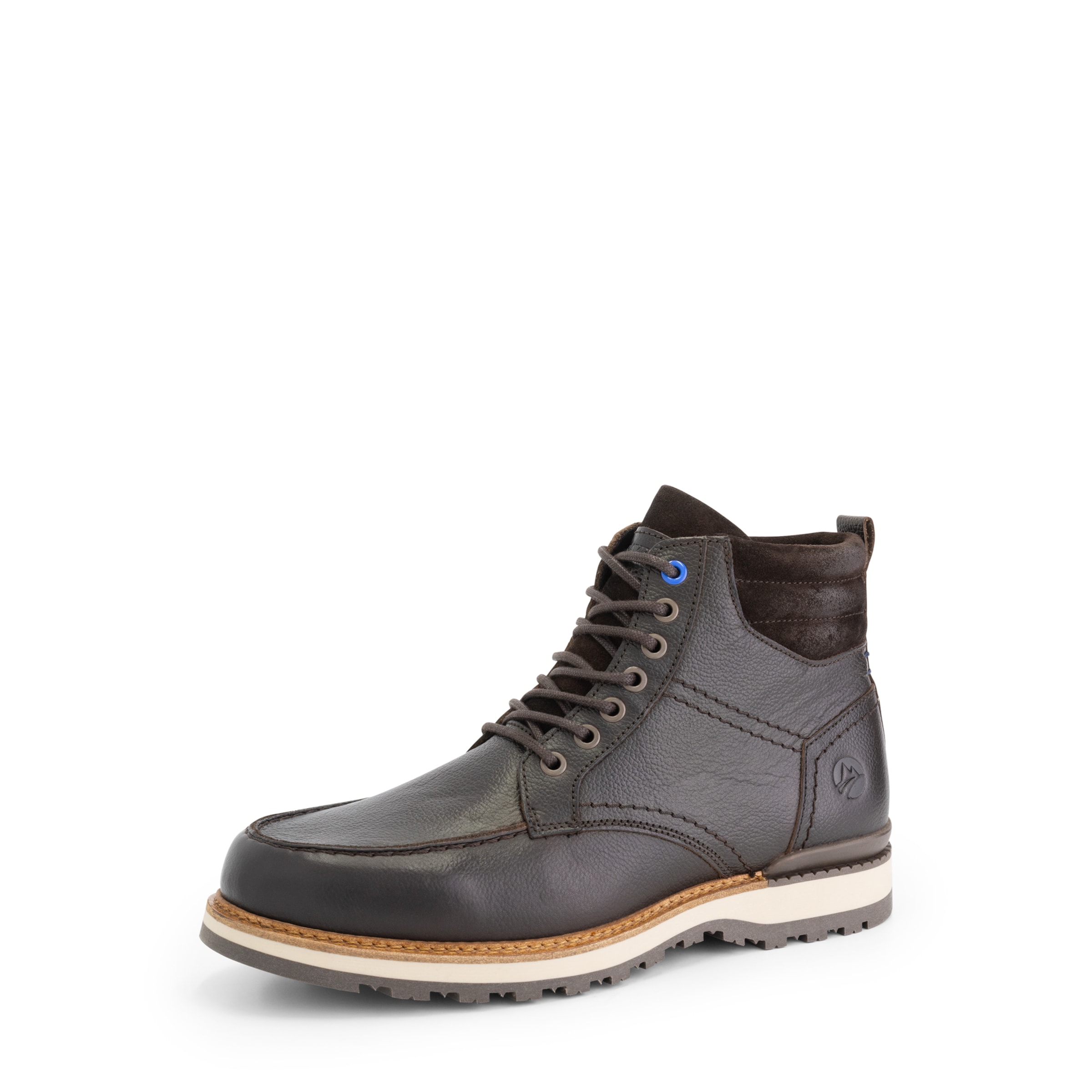 Travelin Bottines à lacets en brun foncé, Vue avec produit