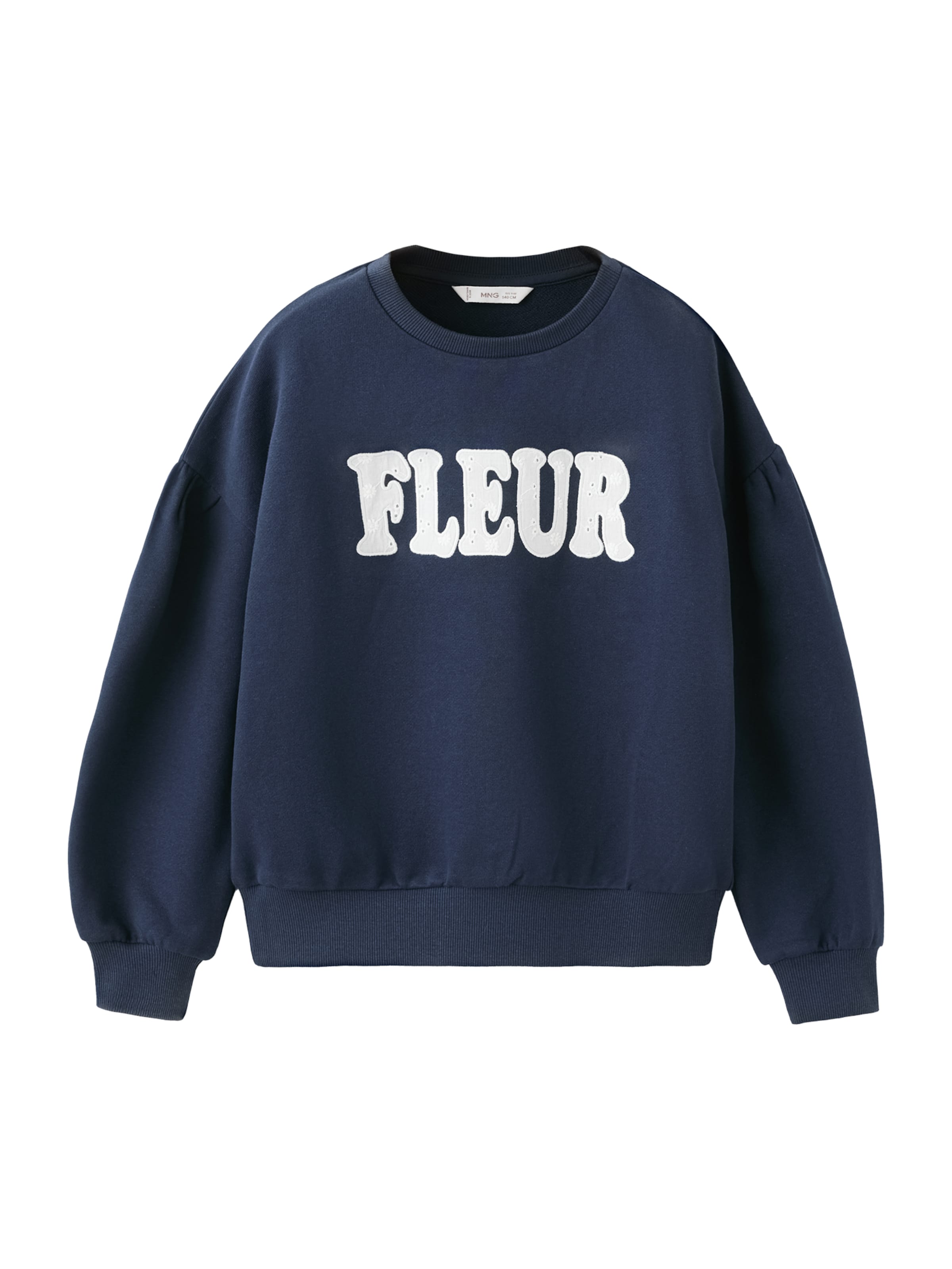 MANGO KIDS Sweatshirt 'FLEUR' in Blue: front