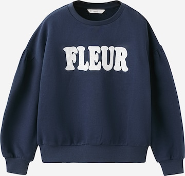 MANGO KIDS Collegepaita 'FLEUR' värissä sininen: etupuoli
