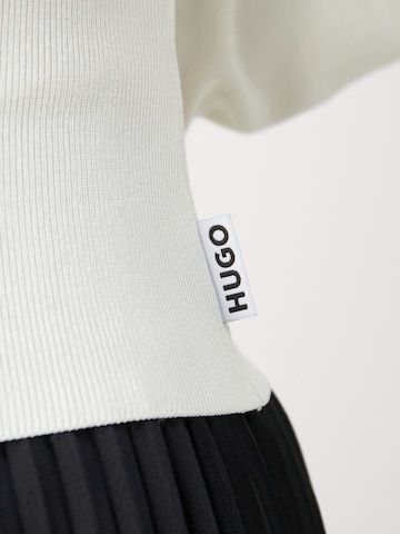 HUGO Πουλόβερ 'Satch' σε λευκό