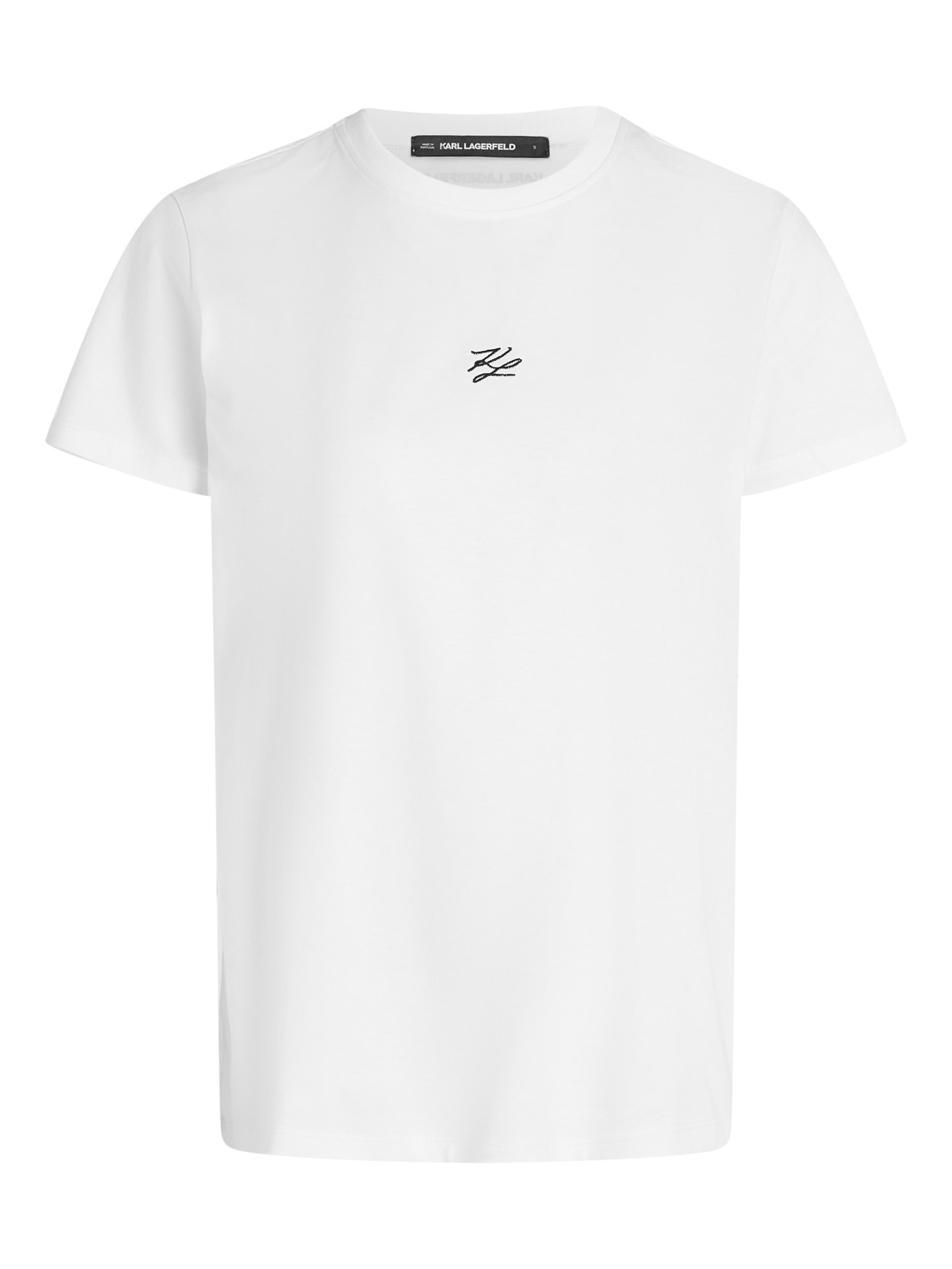 Tricou 'AUTOGRAPH' Karl Lagerfeld pe negru / alb, Vizualizare produs