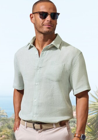 JOHN DEVIN Comfort fit Button Up Shirt in Green