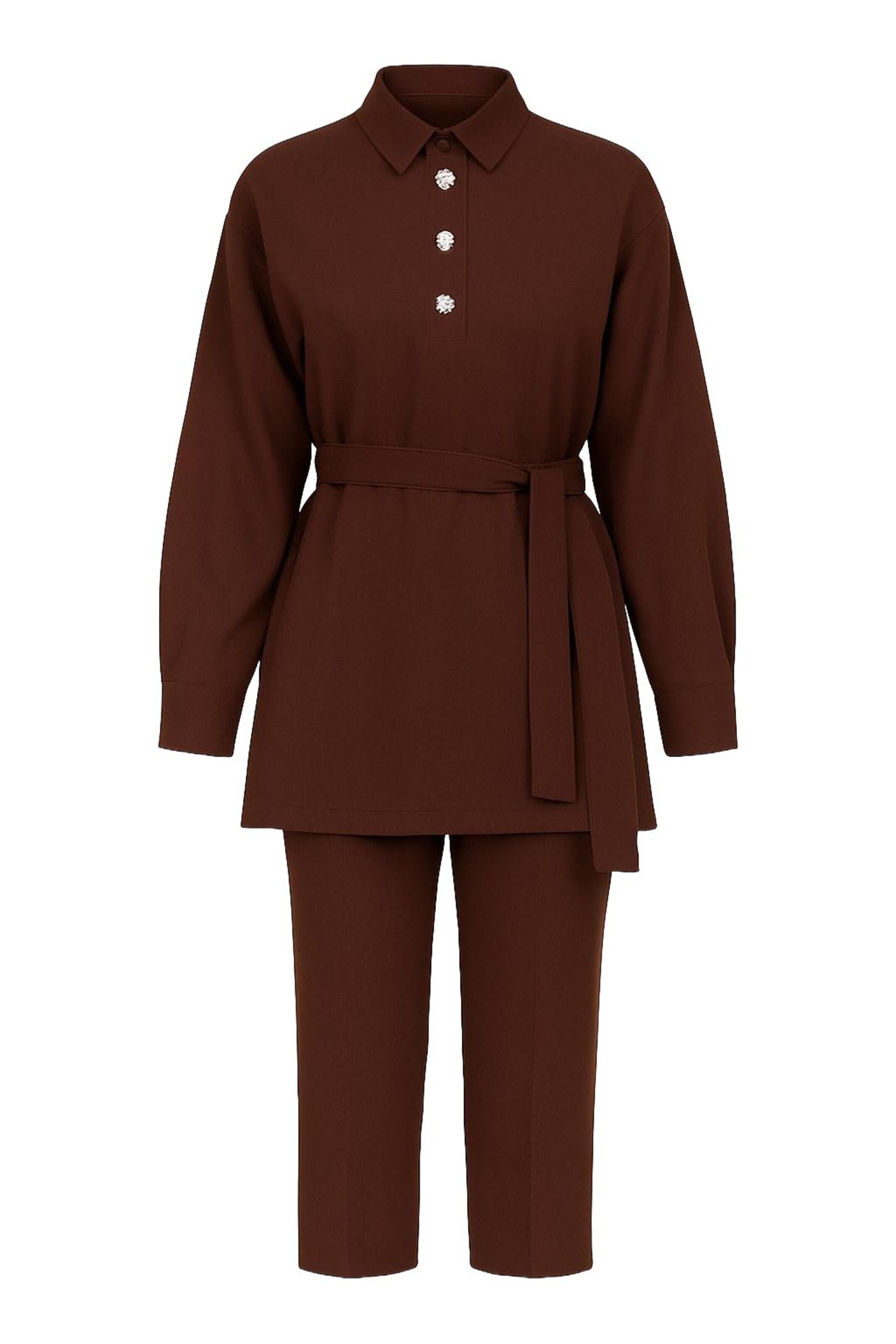 MODAMIHRAM Hosenanzug in Braun: Vorderseite