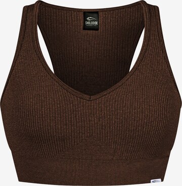 Smilodox Sports Bra 'Amaze Pro' in Brown: front