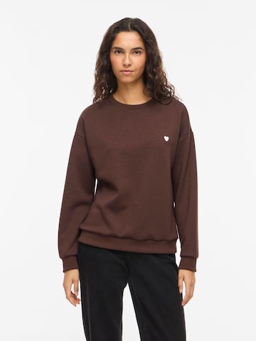 VILA Sweatshirt 'VISandy' i brun: forside