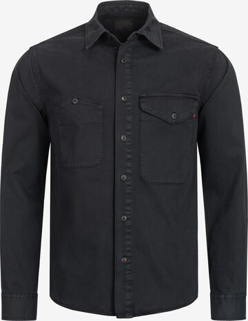 Chemise 'Giuseppe' INDICODE JEANS en noir : devant