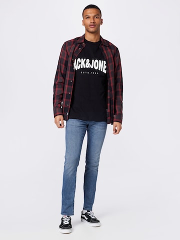 juoda JACK & JONES Marškinėliai 'ARCH'
