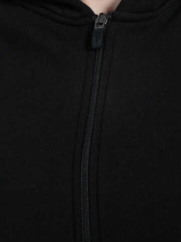 Smilodox Lyanna Basic Zipper Hoodie in Schwarz