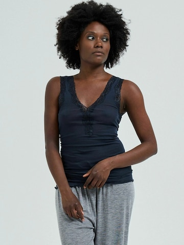 Top 'Lacey' di Seamless Basic in blu: frontale