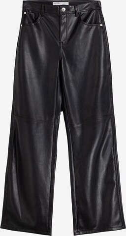 Bershka Regular Pants in Black: front