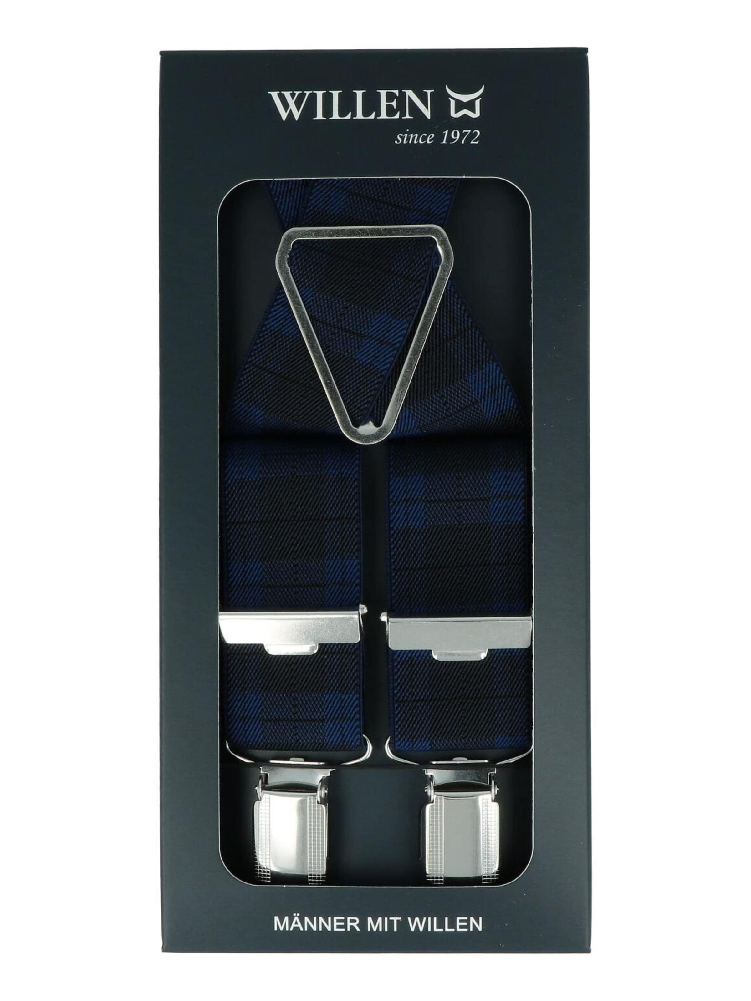 WILLEN Suspenders 'Karo' in Blue
