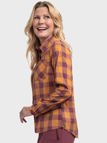 Schöffel Athletic button up shirt 'Silba' in Orange