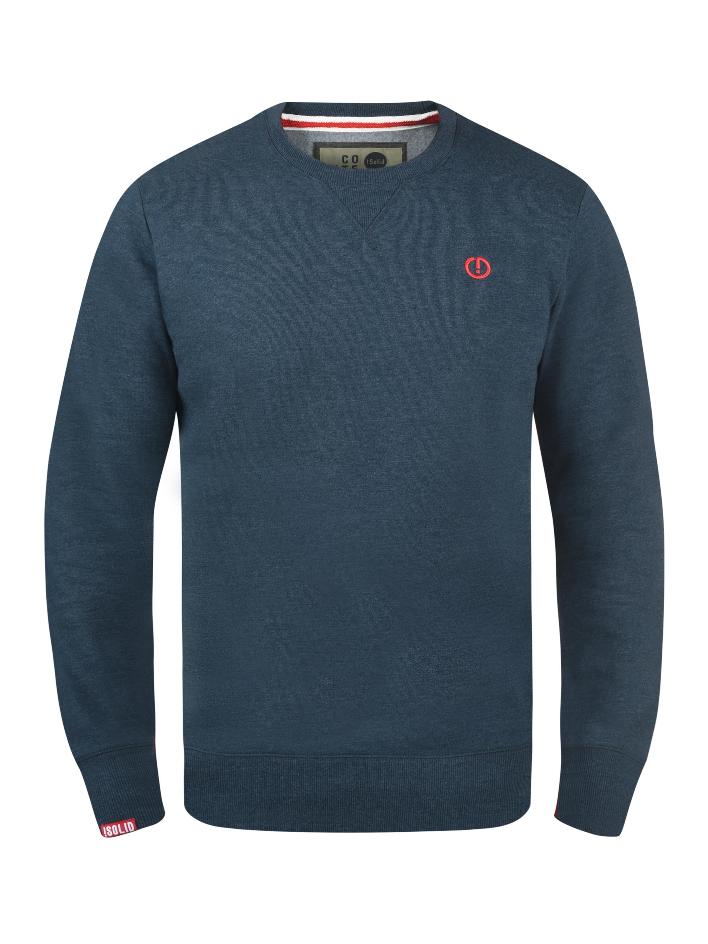 Sweat-shirt 'Benn' !Solid en bleu : devant