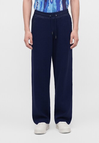 Carlo Colucci Loose fit Trousers in Blue: front
